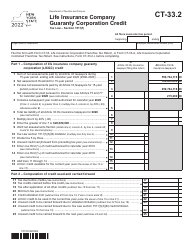 Document preview: Form CT-33.2 Life Insurance Company Guaranty Corporation Credit - New York