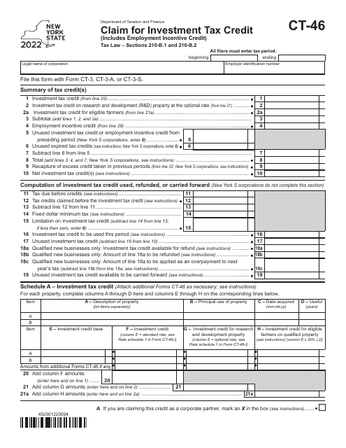Form CT-46 2022 Printable Pdf