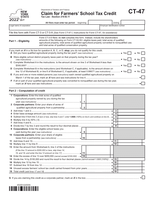 Form CT-47 2022 Printable Pdf