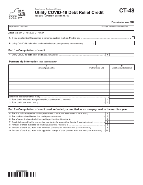 Form CT-48 2022 Printable Pdf