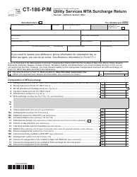 Document preview: Form CT-186-P/M Utility Services Mta Surcharge Return - New York