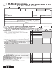 Document preview: Form CT-186-E Telecommunications Tax Return and Utility Services Tax Return - New York