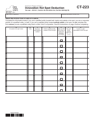 Form CT-223 Innovation Hot Spot Deduction - New York