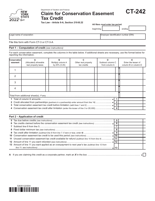 Form CT-242 2022 Printable Pdf