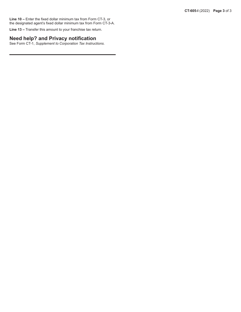 Instructions for Form CT-605 Claim for Ez Investment Tax Credit and Ez Employment Incentive Credit for the Financial Services Industry - New York, Page 3