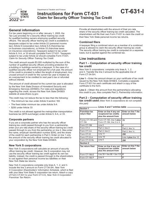 Form CT-631 2022 Printable Pdf