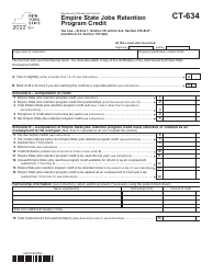 Document preview: Form CT-634 Empire State Jobs Retention Program Credit - New York