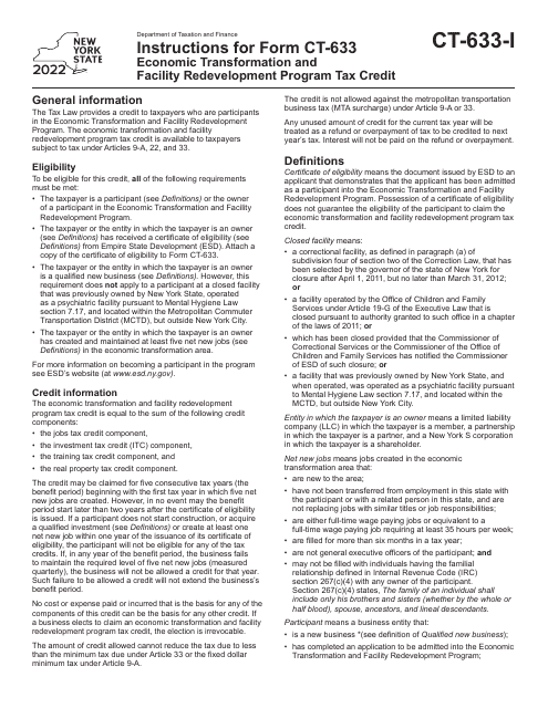 Form CT-633 2022 Printable Pdf