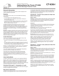 Instructions for Form CT-636 Alcoholic Beverage Production Credit - New York