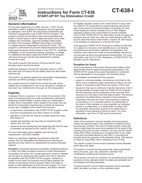 Form CT-638 2022 Printable Pdf