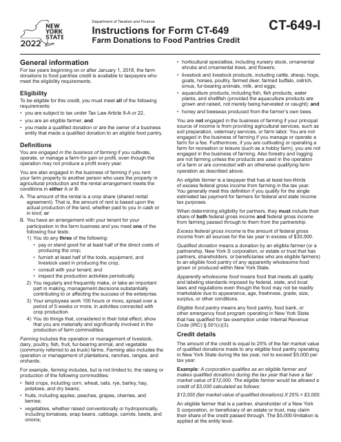 Form CT-649 2022 Printable Pdf