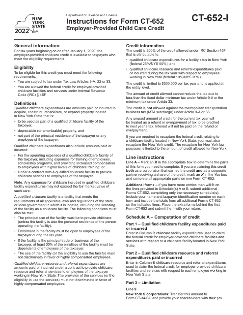 Form CT-652 2022 Printable Pdf