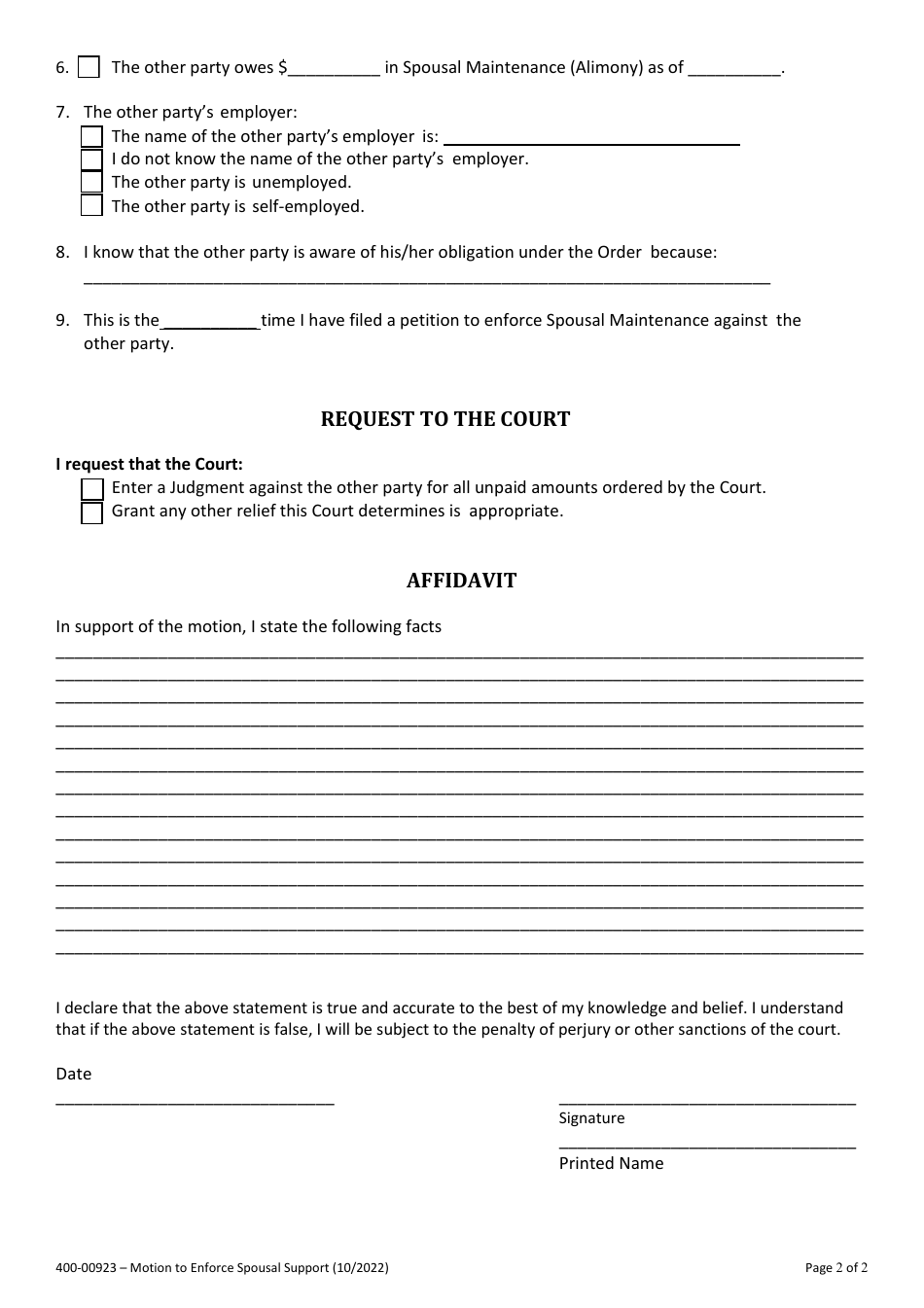 Form 400-00923 - Fill Out, Sign Online and Download Fillable PDF ...