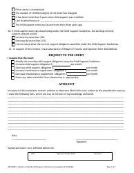 Form 400-00803 Motion to Modify Child Support and/or Maintenance Supplement - Vermont, Page 3