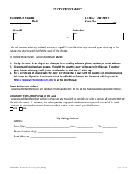 Document preview: Form 400-00902 Notice of Appearance and Motion for Contempt - Vermont