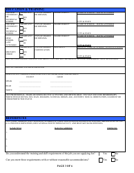 Employment Application - City of Zion, Illinois, Page 3