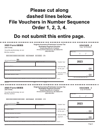 Form 800ES Virginia Insurance Premiums License Tax Estimated Tax Payment Vouchers - Virginia, Page 4