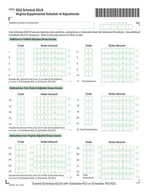 Schedule ADJS 2022 Printable Pdf