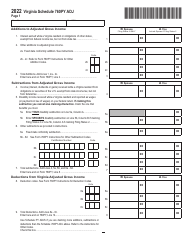 Document preview: Form 760PY ADJ Schedule of Adjustments for Part-Year Residents - Virginia, 2022