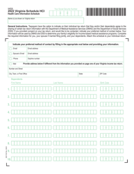 Document preview: Schedule HCI Health Care Information Schedule - Virginia