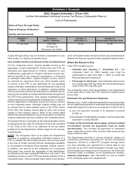 Instructions for Form 765 Unified Nonresident Individual Income Tax Return (Composite Return) - Virginia, Page 6