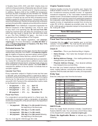 Instructions for Form 500 Virginia Corporation Income Tax Return - Virginia, Page 11
