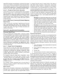 Instructions for Schedule 500A Corporation Allocation and Apportionment of Income - Virginia, Page 3