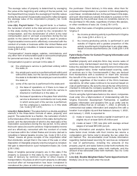 Instructions for Schedule 500A Corporation Allocation and Apportionment of Income - Virginia, Page 5