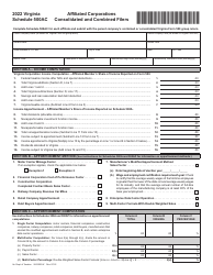 Schedule 500AC Affiliated Corporations Consolidated and Combined Filers - Virginia