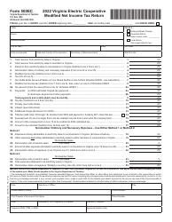Document preview: Form 500EC Virginia Electric Cooperative Modified Net Income Tax Return - Virginia