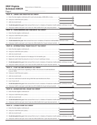 Schedule 500CR Credit Computation Schedule for Corporations - Virginia, Page 4