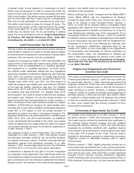 Instructions for Schedule 500CR Credit Computation Schedule for Corporations - Virginia, Page 5