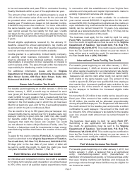 Instructions for Schedule 500CR Credit Computation Schedule for Corporations - Virginia, Page 6