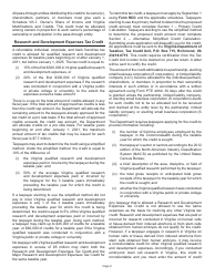 Instructions for Schedule 500CR Credit Computation Schedule for Corporations - Virginia, Page 8