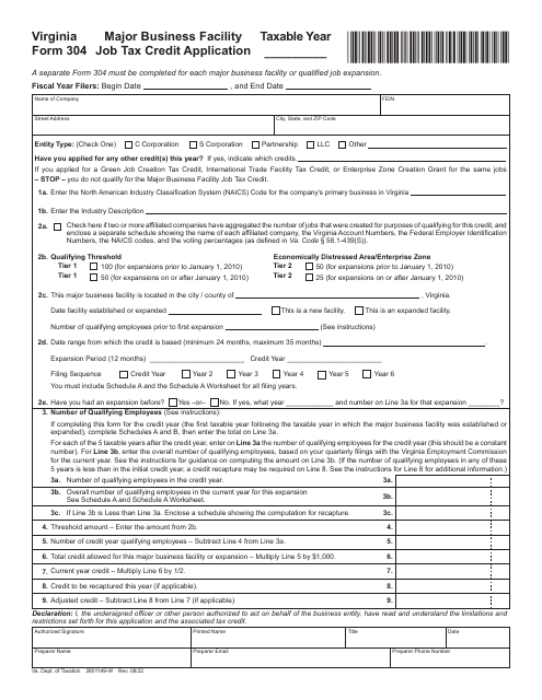 Form 304  Printable Pdf