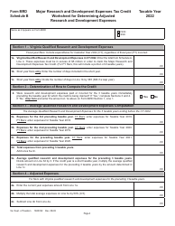 Form MRD Application for Major Research and Development Expenses Tax Credit - Virginia, Page 4