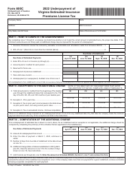 Document preview: Form 800C Underpayment of Virginia Estimated Insurance Premiums License Tax - Virginia, 2022