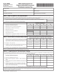 Form 800C Underpayment of Virginia Estimated Insurance Premiums License Tax - Virginia