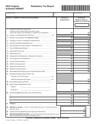 Document preview: Schedule 800RET Retaliatory Tax Report - Virginia, 2022