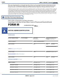 Form M Annual Report Form (Class I &amp; Class II Motor Carriers of Property and Household Goods), Page 7