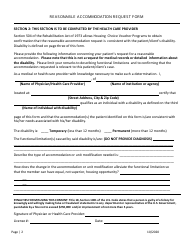 Reasonable Accommodation Request Form - Georgia (United States), Page 2