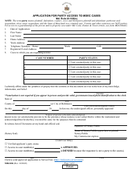 Document preview: Form MDJ-004 Application for Party Access to Mdec Cases - Maryland
