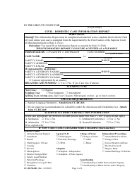 Form CC-DCM-001 Civil Domestic Case Information Report - Maryland