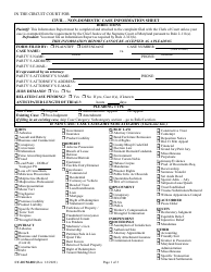 Form CC-DCM-002 Civil Non-domestic Case Information Report - Maryland