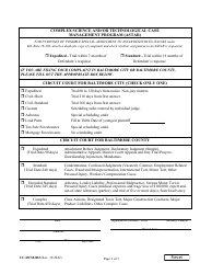 Form CC-DCM-002 Civil Non-domestic Case Information Report - Maryland, Page 3
