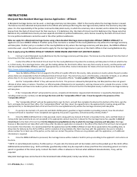 Form CC-FM-066 Non-resident Marriage License Application - Affidavit - Maryland, Page 2