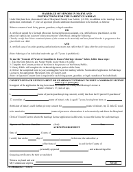 Form CC-FM-066 Non-resident Marriage License Application - Affidavit - Maryland, Page 3