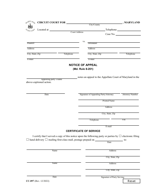 Form CC-097  Printable Pdf