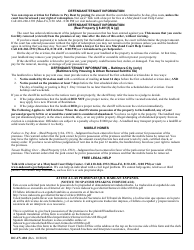 Form DC-CV-081 Petition for Warrant of Restitution - Maryland (English/Spanish), Page 2
