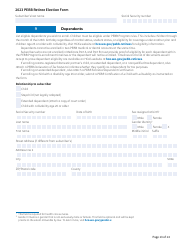 Form A (HCA51-4031) Pebb Retiree Election Form - Washington, Page 13